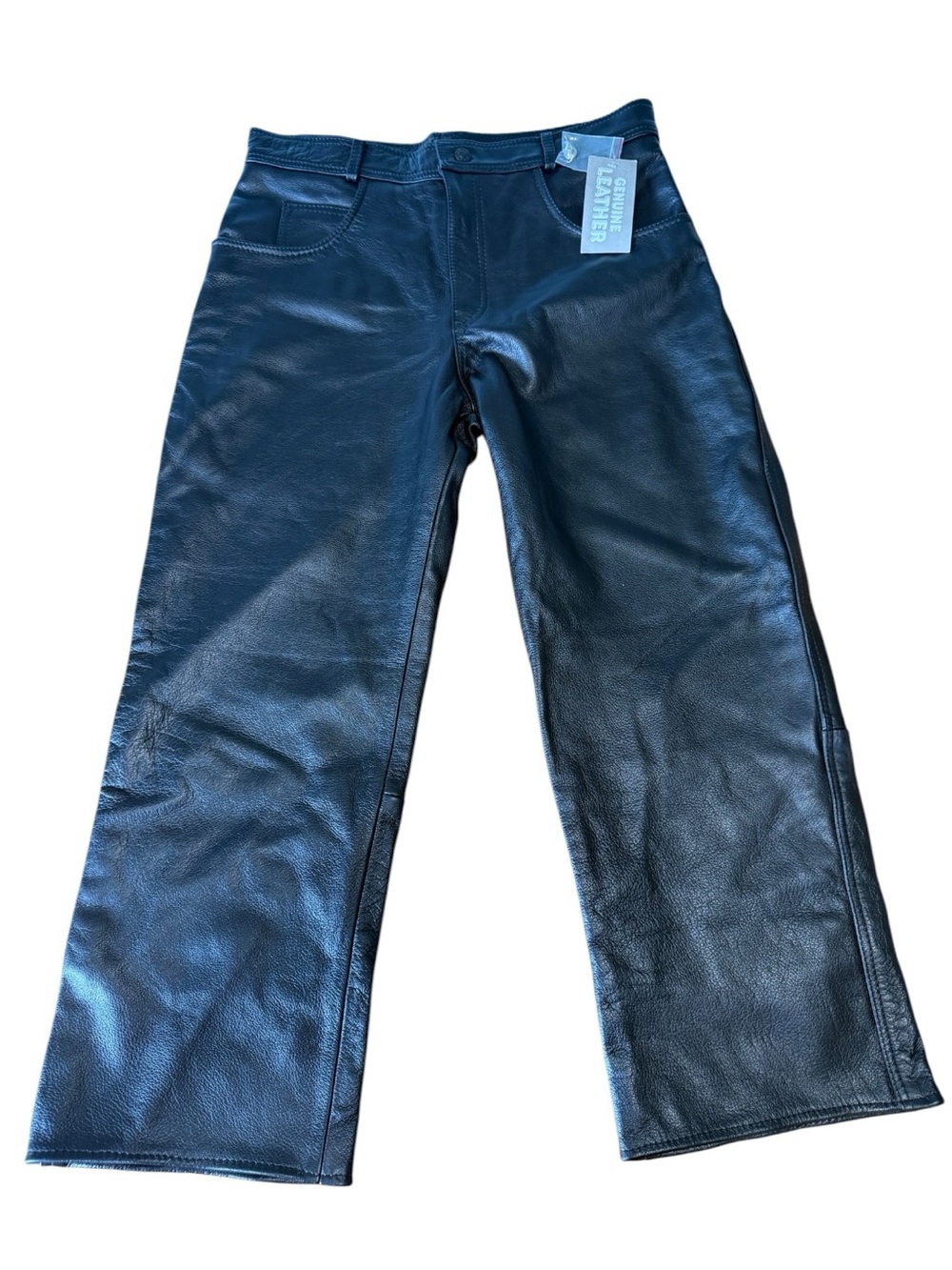 XELEMENT Advanced Motocycle Gear Black Leather Motorcycle Pants 34x28